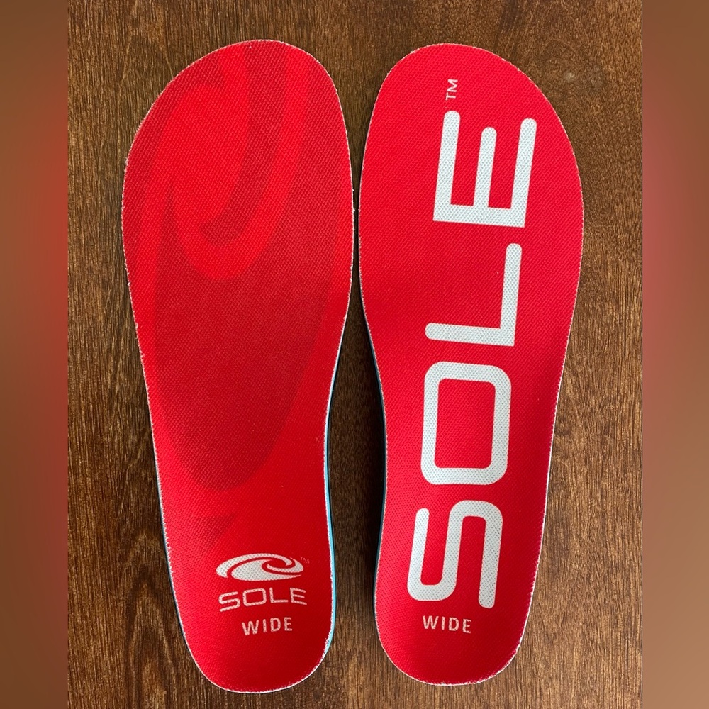 Sole Active Wide Insoles size 6M/8W